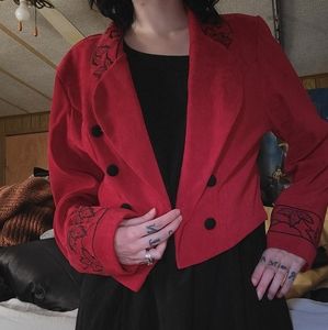 Velvet dress with jacket